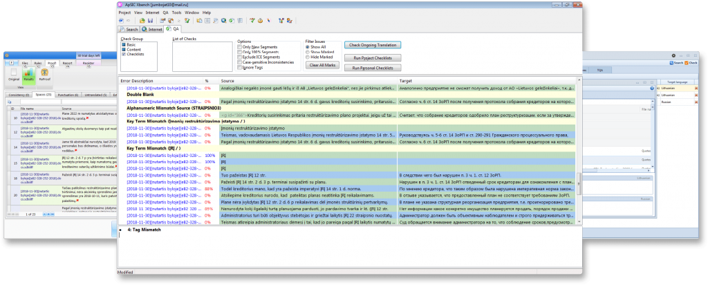 Vertimo kokybės užtikrinimo įrankiai QA